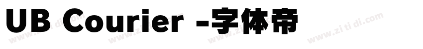 UB Courier 字体转换
